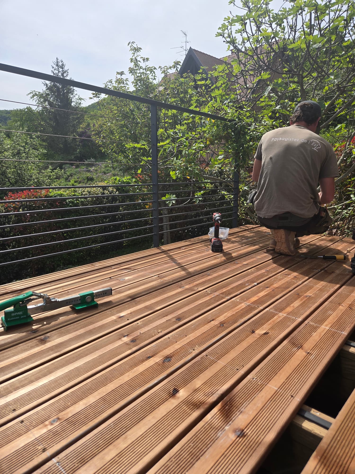 Cr&eacute;ation de terrasse sur mesure : bois, dalle, pav&eacute; et b&eacute;ton autour de Colmar et S&eacute;lestat Mulhouse 1