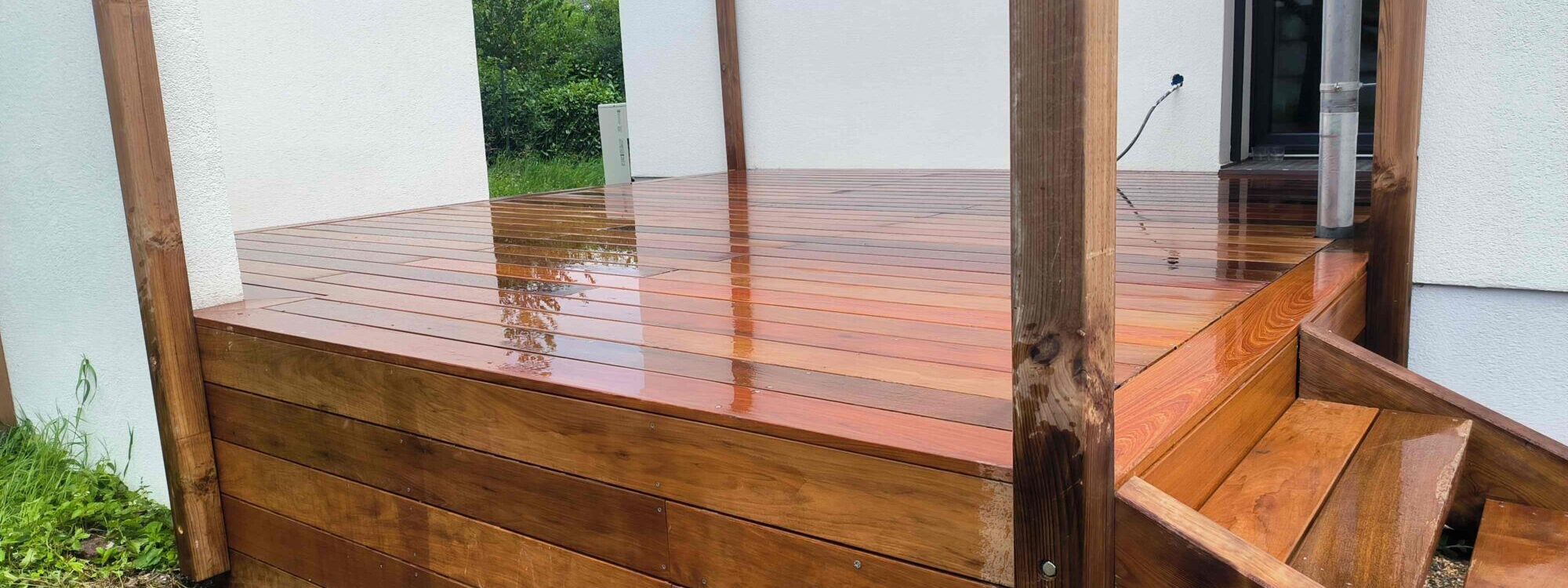 Cr&eacute;ation de terrasse sur mesure : bois, dalle, pav&eacute; et b&eacute;ton autour de Colmar et S&eacute;lestat H&eacute;ricourt