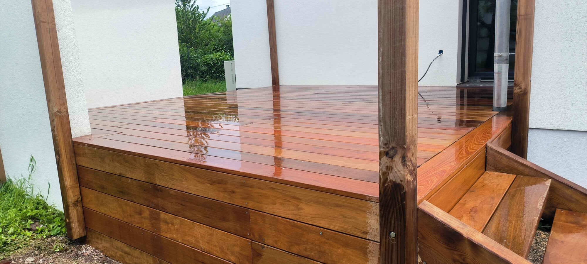 Cr&eacute;ation de terrasse sur mesure : bois, dalle, pav&eacute; et b&eacute;ton autour de Colmar et S&eacute;lestat H&eacute;ricourt