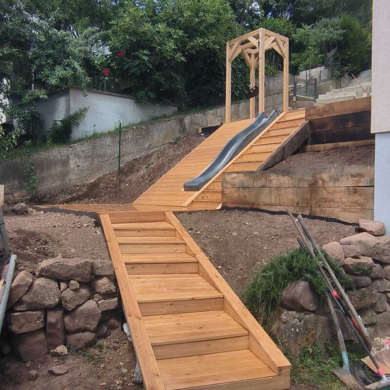 Terrasse et jeux en bois &agrave; Guebwiller Riedisheim 18