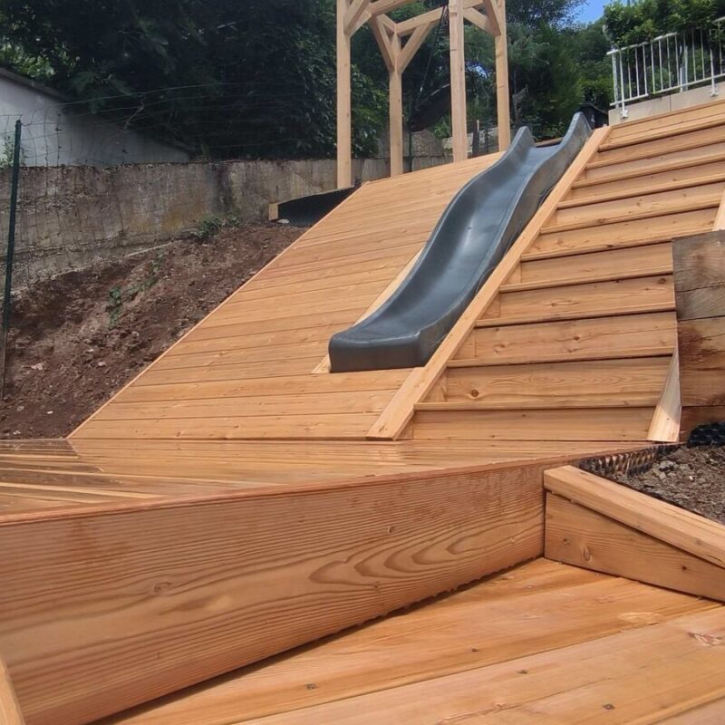 Terrasse et jeux en bois &agrave; Guebwiller Mulhouse 19