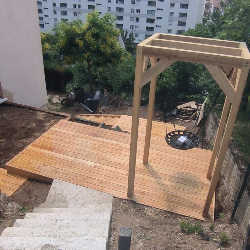 Terrasse et jeux en bois &agrave; Guebwiller Kingersheim 25