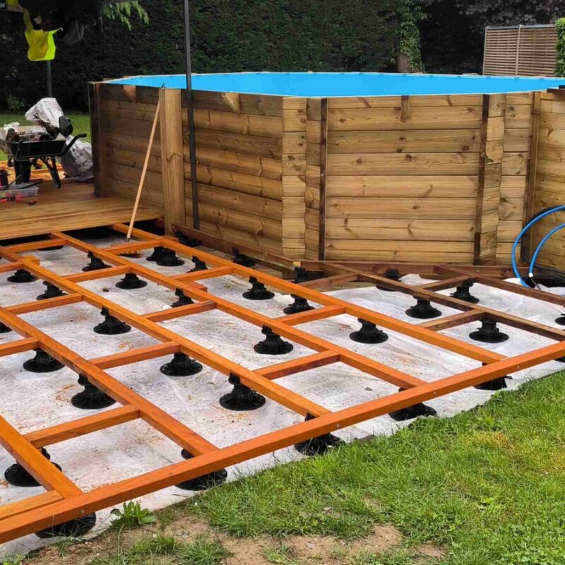 cr&eacute;ation terrasse bois + pisicne Guebwiller 2